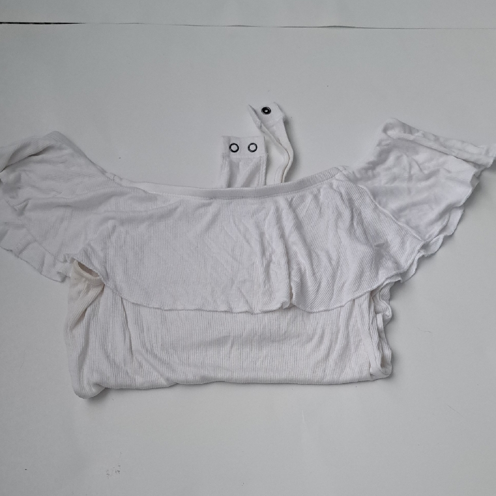Express White Ribbed Top - Picture 4 of 8